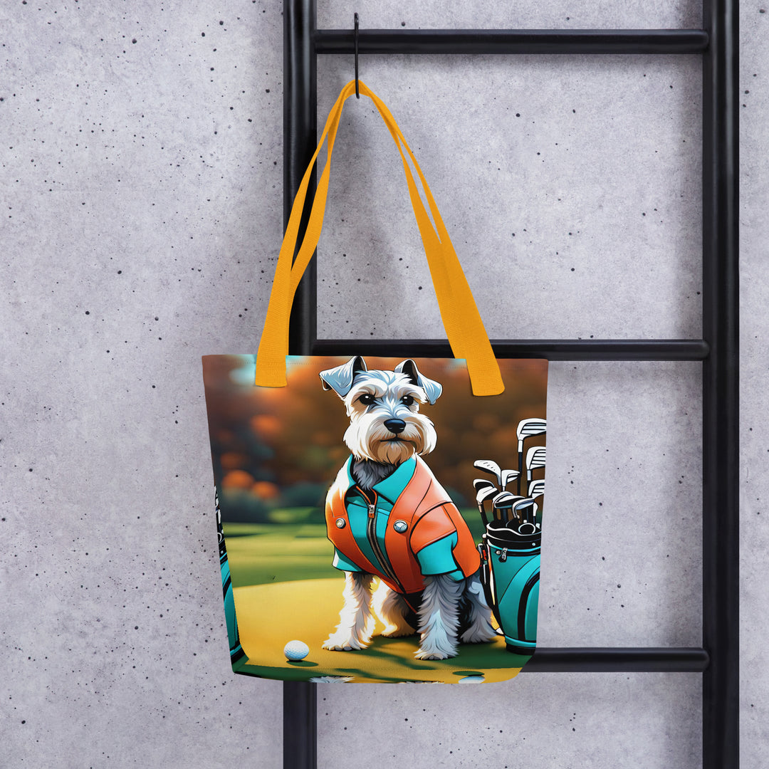 Tote bag-Miniature Schnauzer Golfer V5