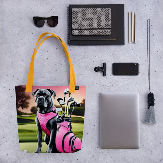 Tote bag-Cane Corso Golfer V3