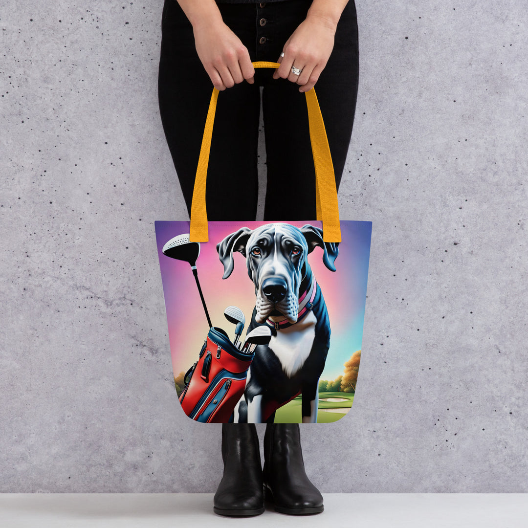 Tote bag-Great Dane Golfer V2