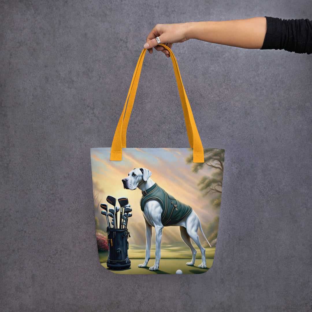 Tote bag-Great Dane Golfer V4