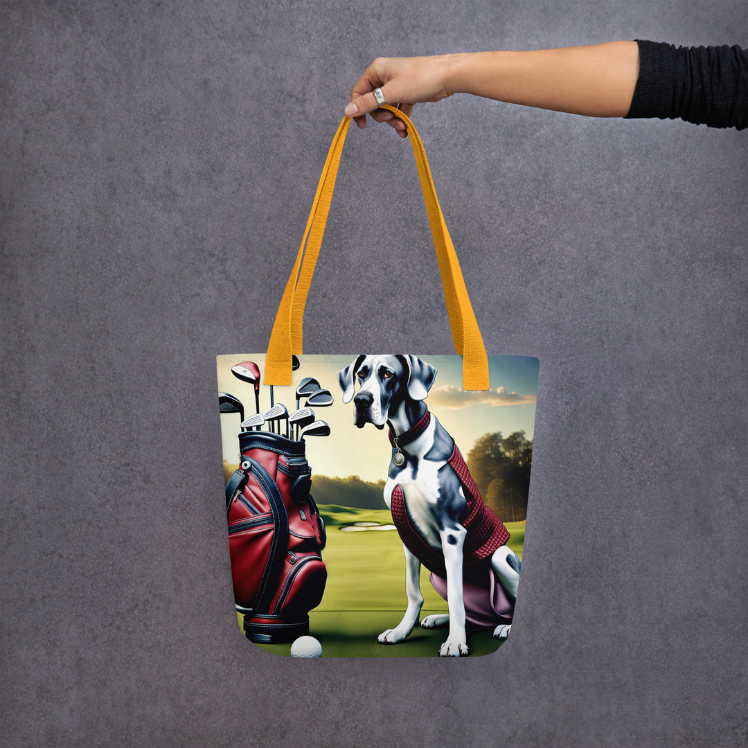 Tote bag-Great Dane Golfer V3