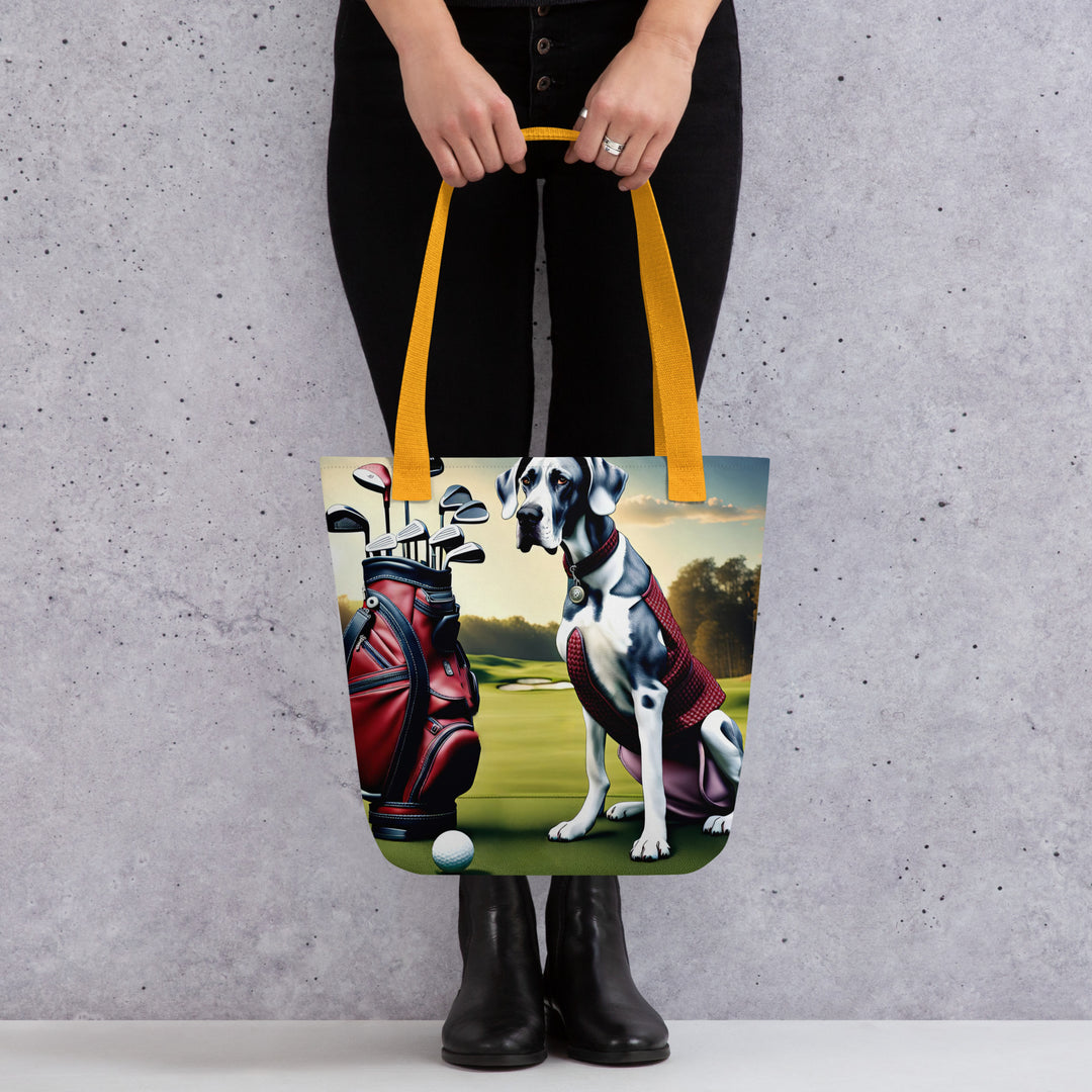 Tote bag-Great Dane Golfer V3