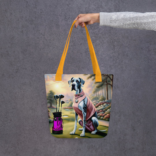 Tote bag-Great Dane Golfer V5