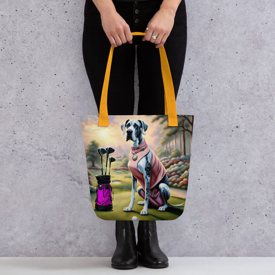 Tote bag-Great Dane Golfer V5