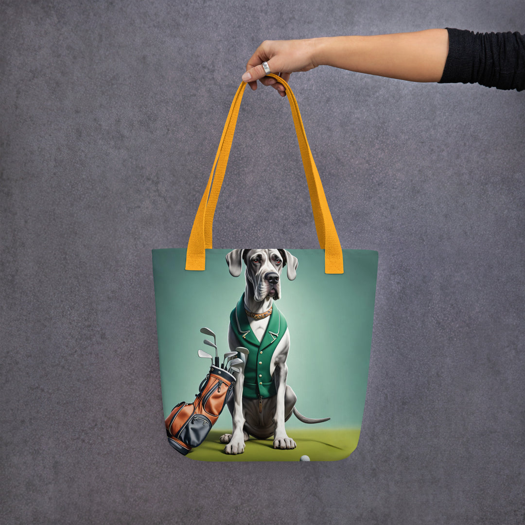 Tote bag-Great Dane Golfer V6