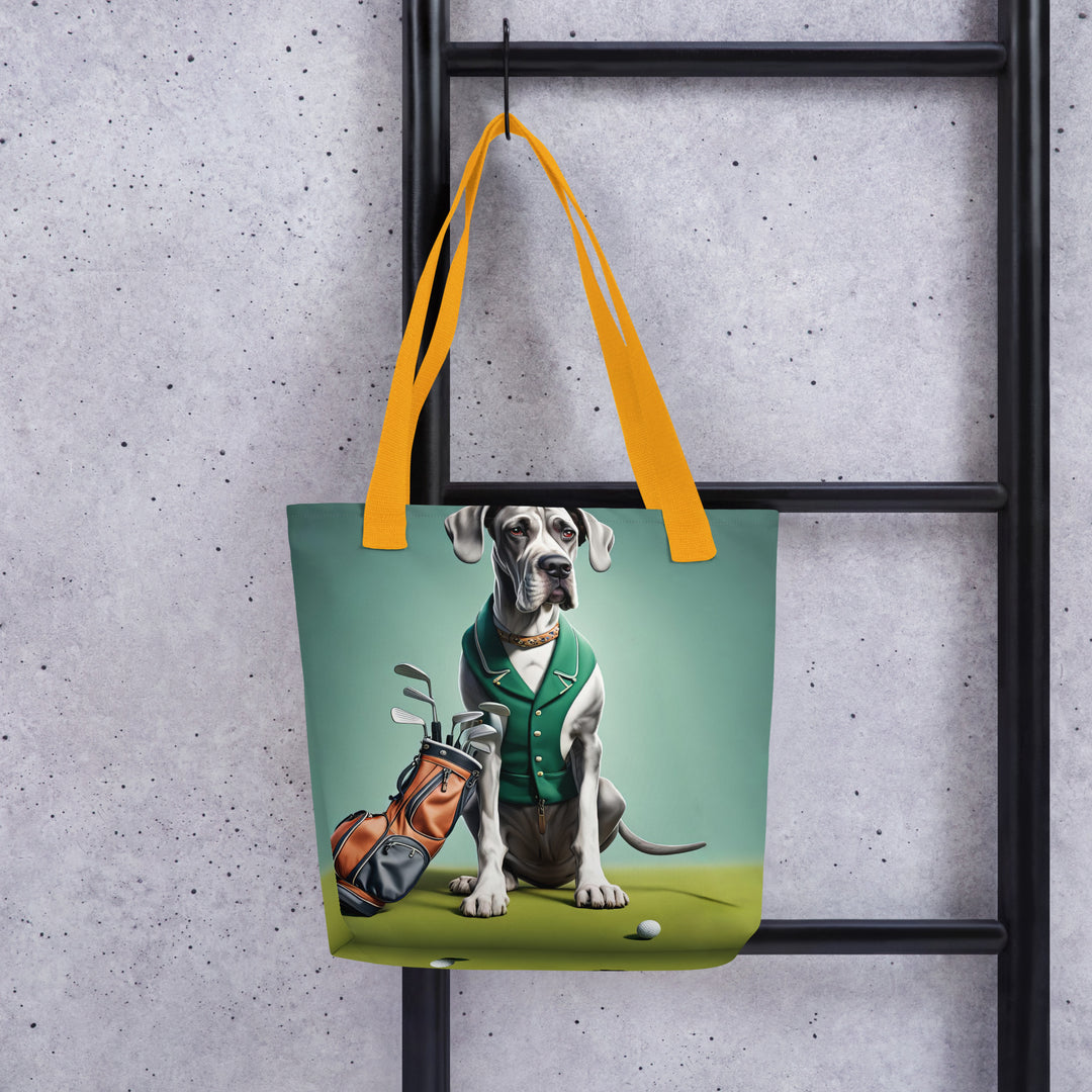 Tote bag-Great Dane Golfer V6