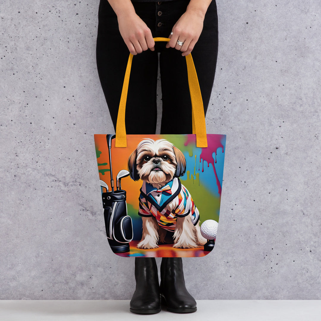 Tote bag-Shih Tzu Golfer