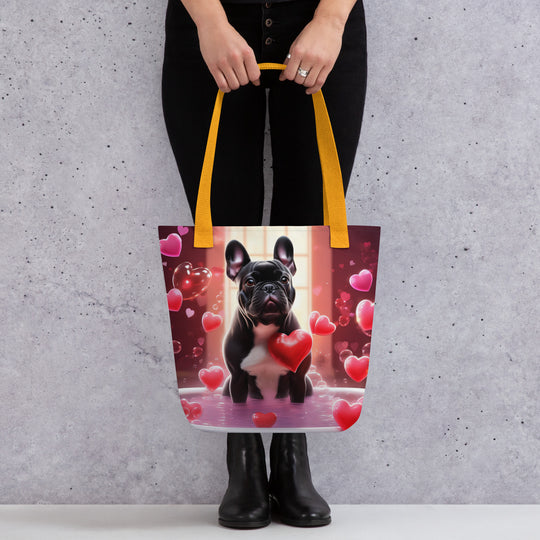 Tote bag-French Bulldog Romantic