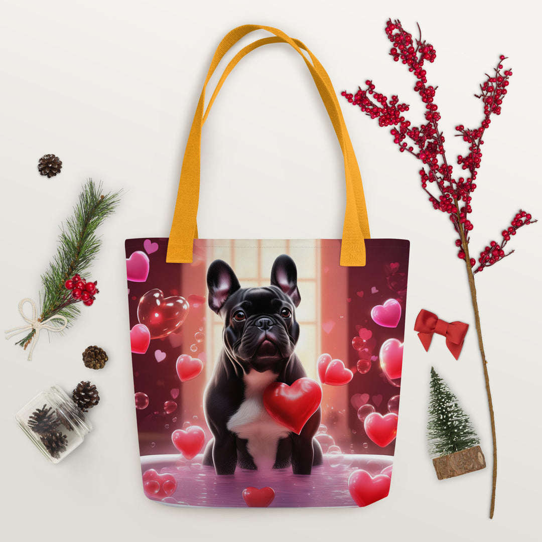 Tote bag-French Bulldog Romantic