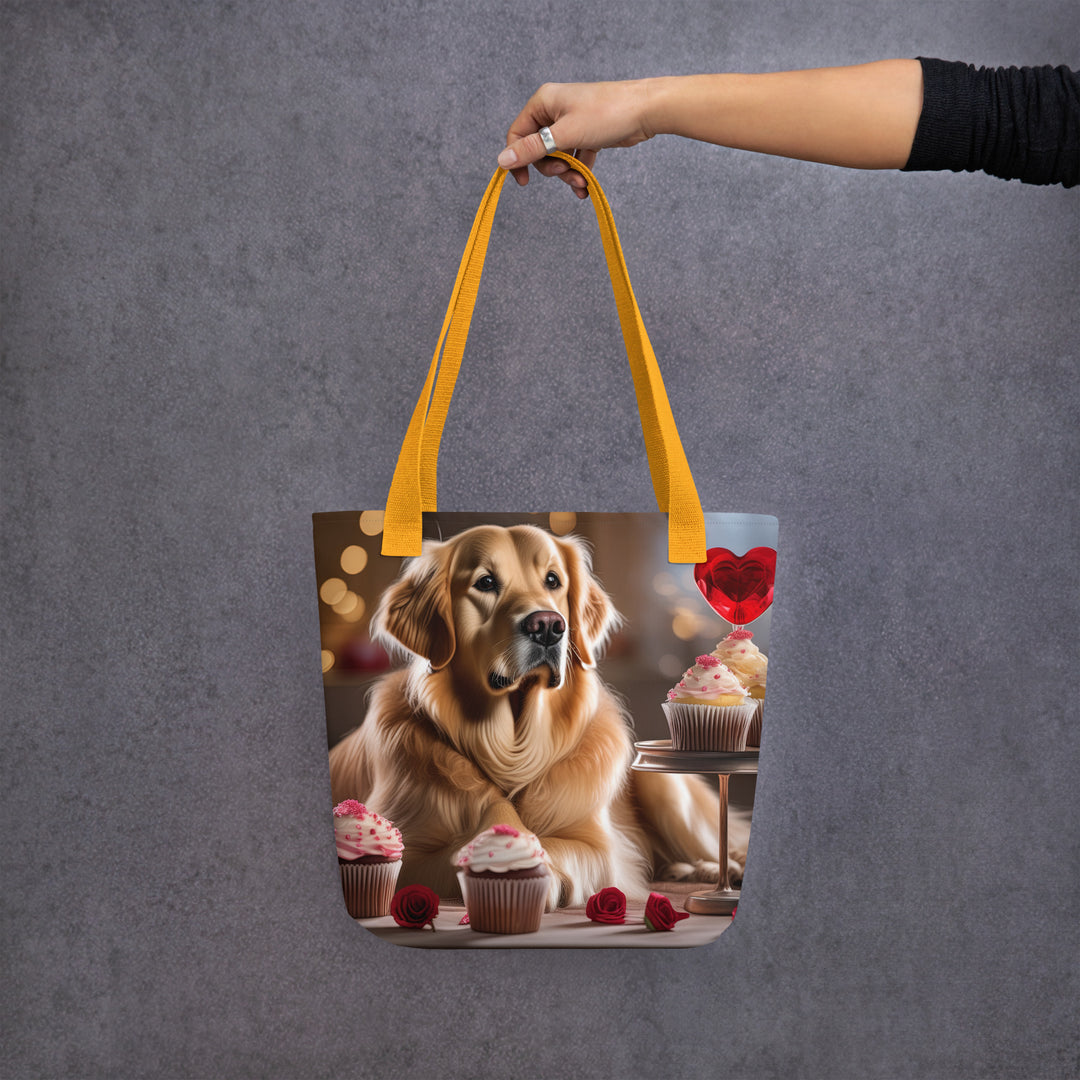 Tote bag-Golden Retriever Romantic