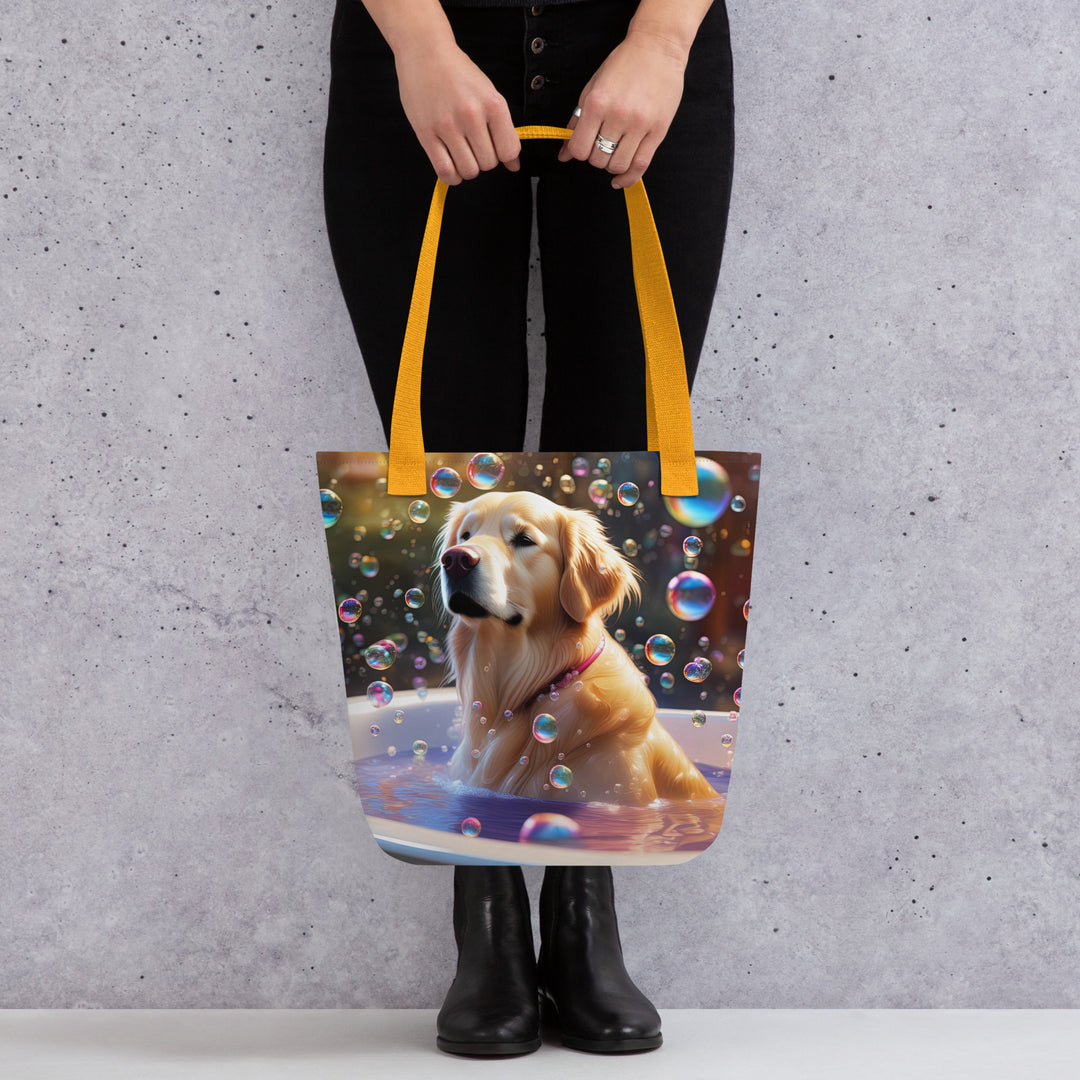 Tote bag-Golden Retriever Romantic V2