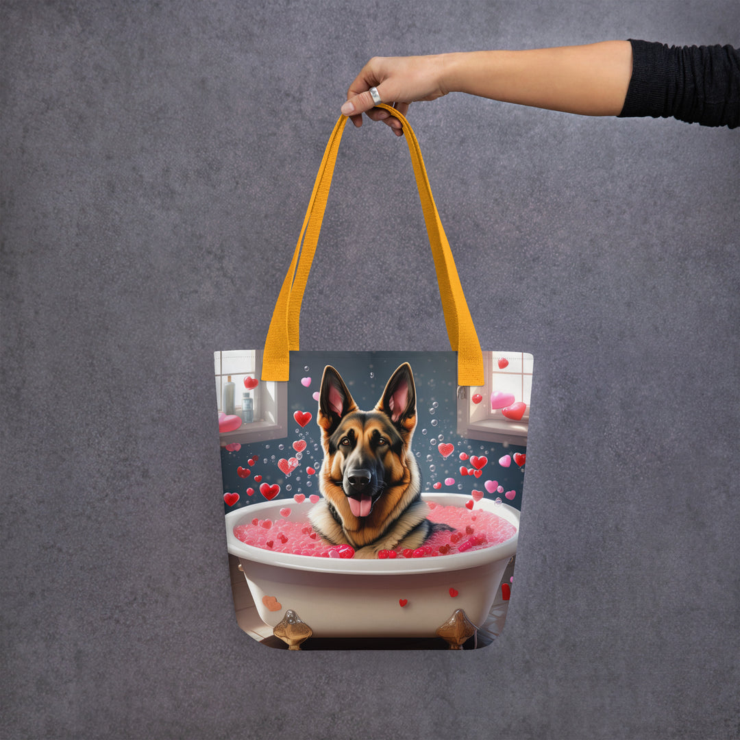 Tote bag-German Shepherd Romantic