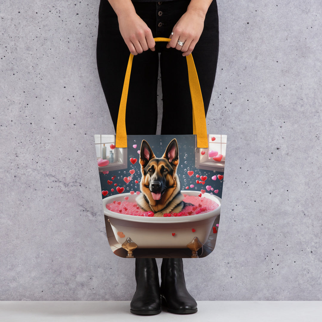 Tote bag-German Shepherd Romantic