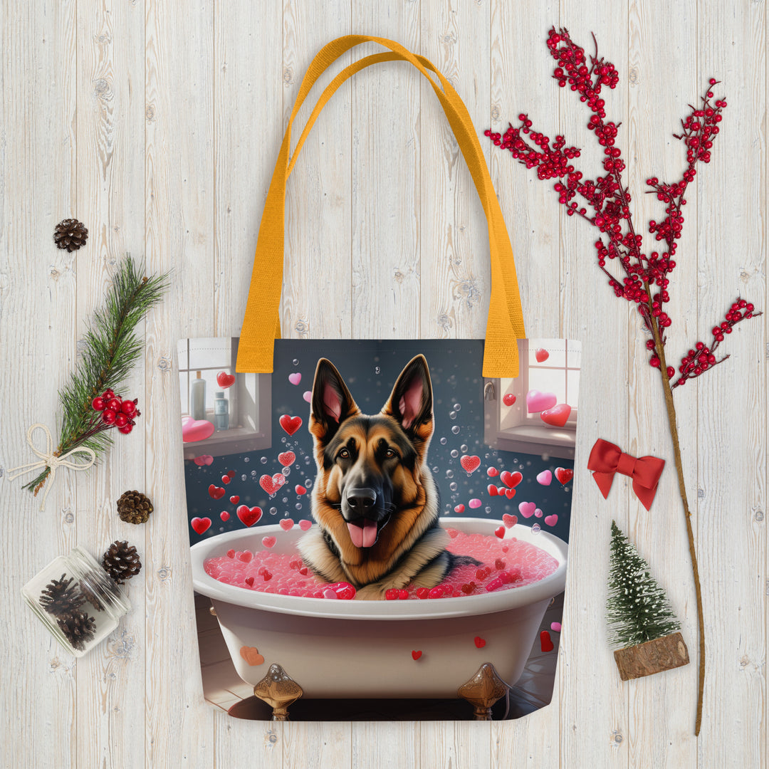 Tote bag-German Shepherd Romantic