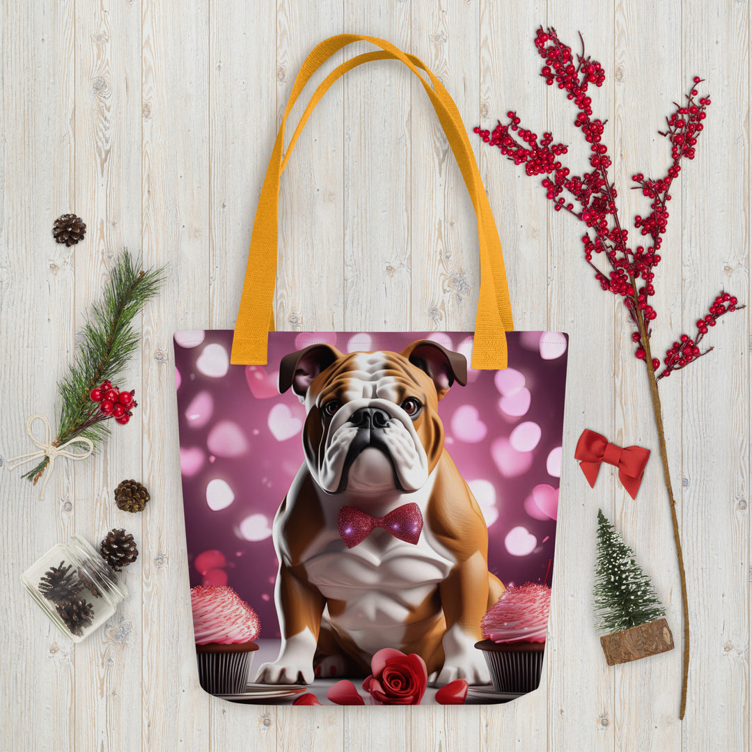 Tote bag-Bulldog Romantic