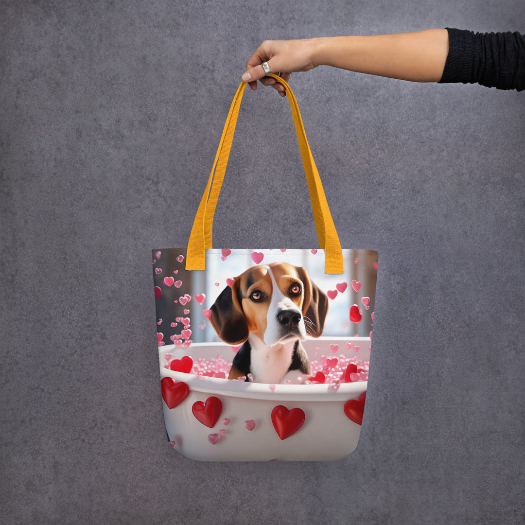 Tote bag-Beagle Romantic