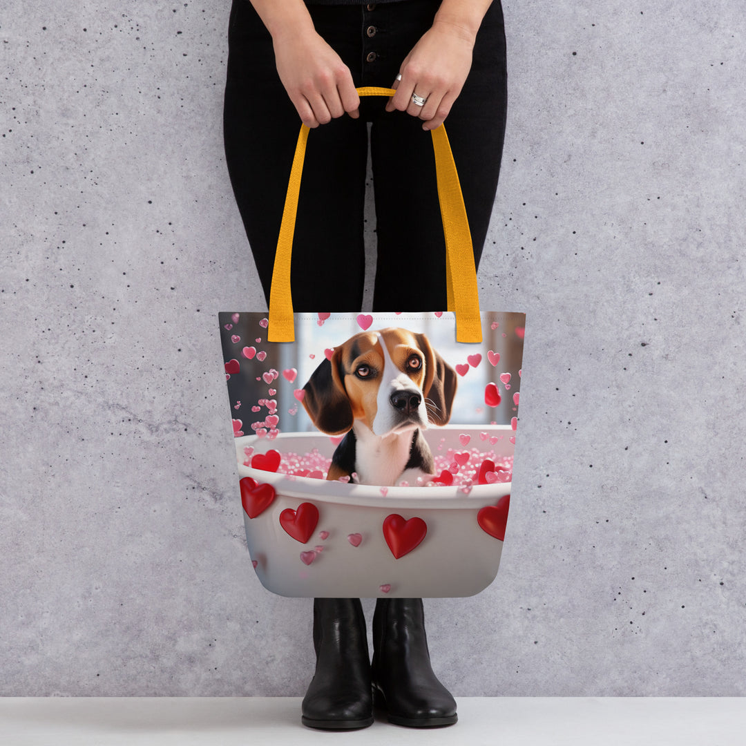 Tote bag-Beagle Romantic