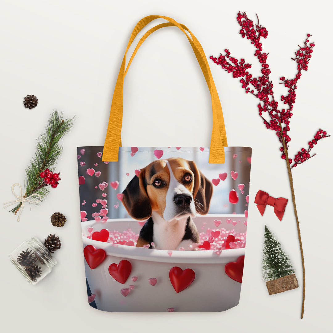 Tote bag-Beagle Romantic