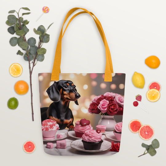 Tote bag-Dachshund Romantic