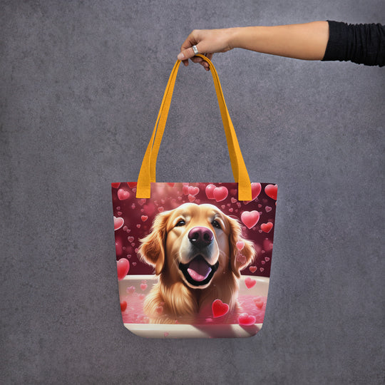 Tote bag-Golden Retriever Romantic V3