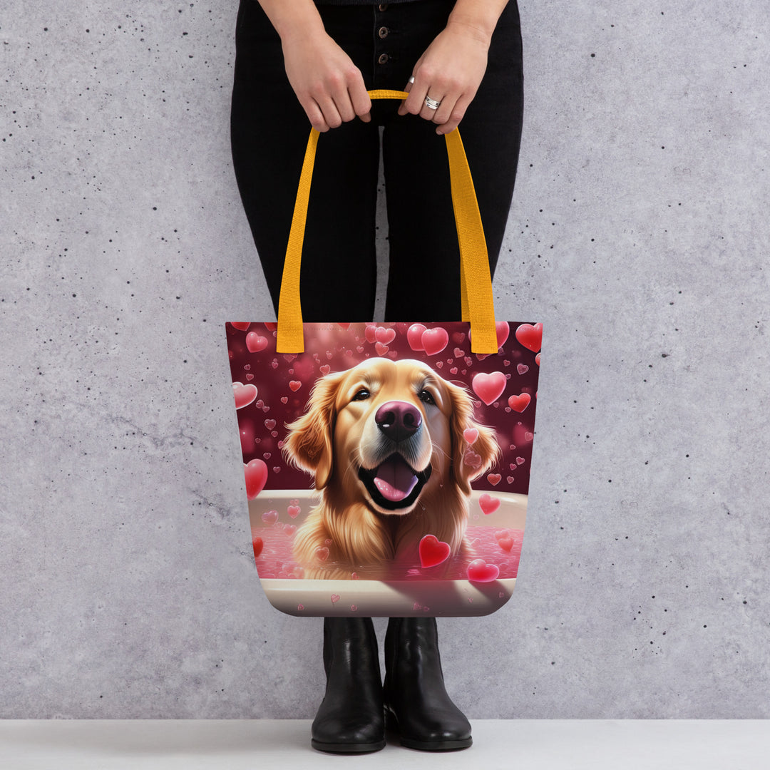 Tote bag-Golden Retriever Romantic V3