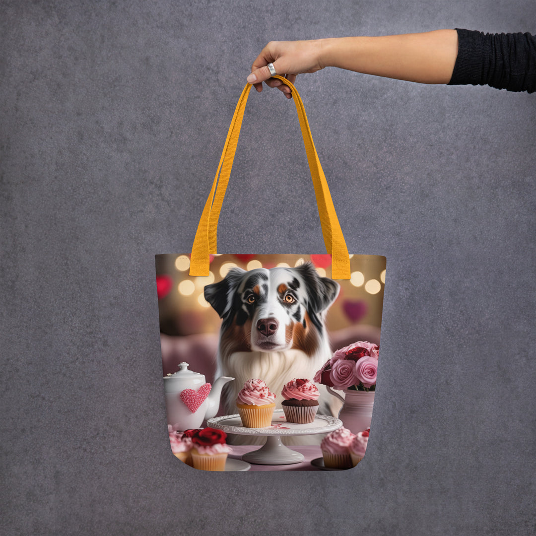 Tote bag-Australian Shepherd Romantic V2