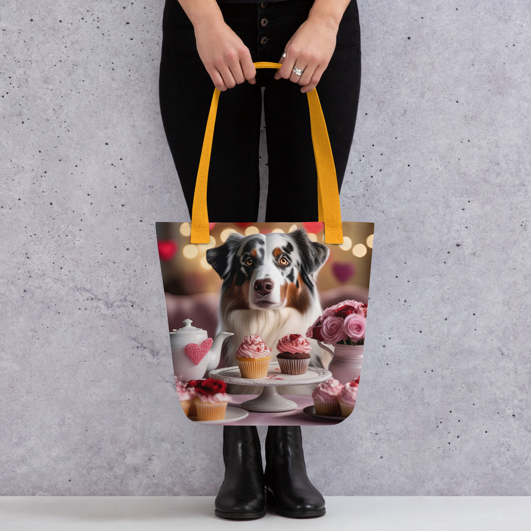 Tote bag-Australian Shepherd Romantic V2