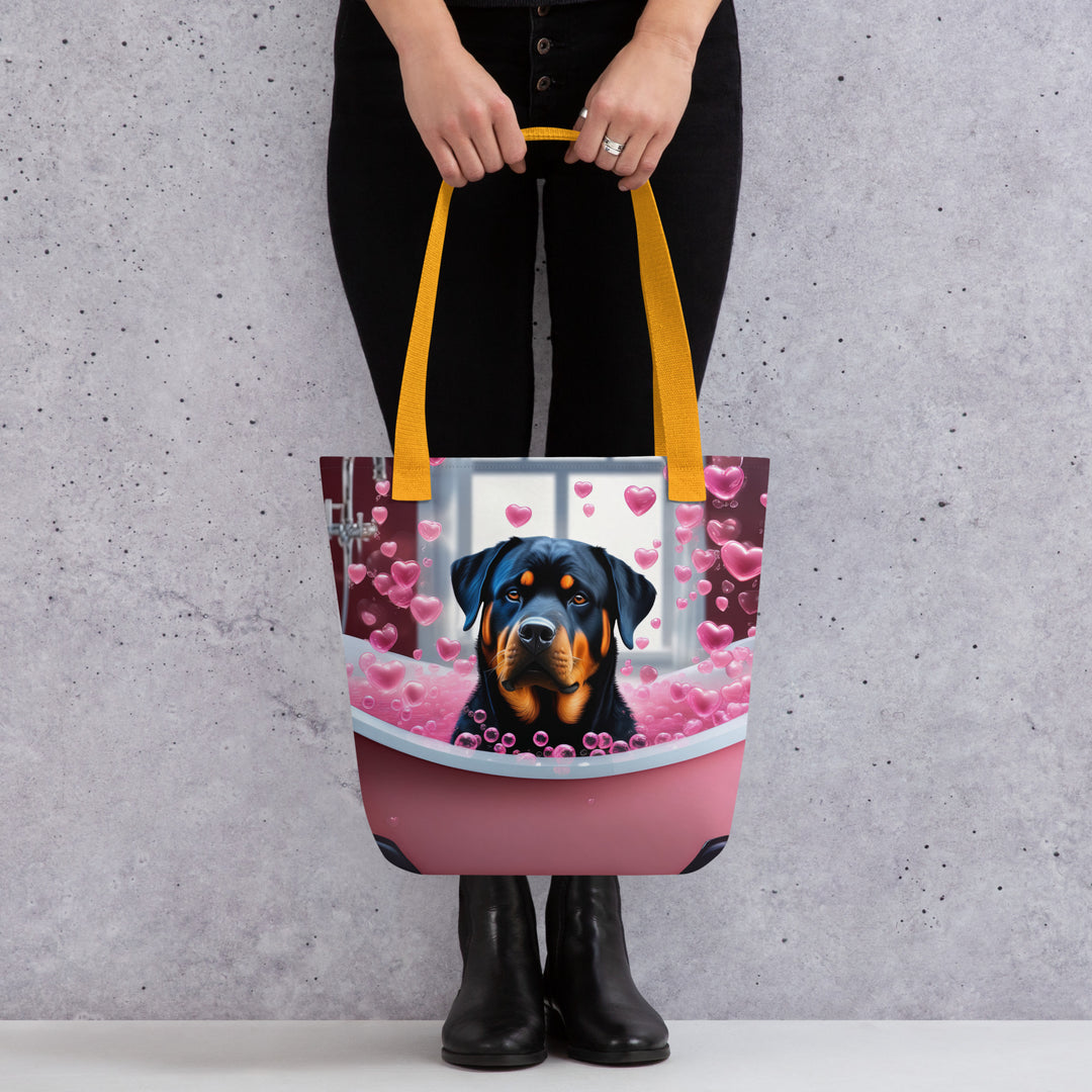 Tote bag-Rottweiler Romantic V3