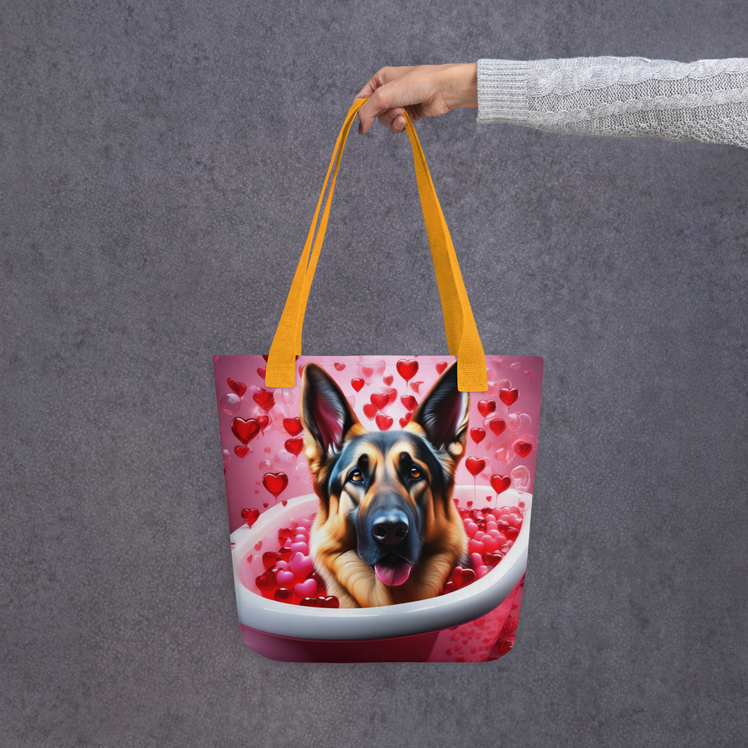 Tote bag-German Shepherd Romantic V3