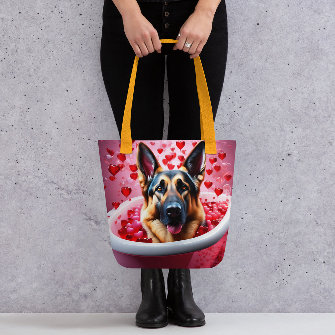 Tote bag-German Shepherd Romantic V3