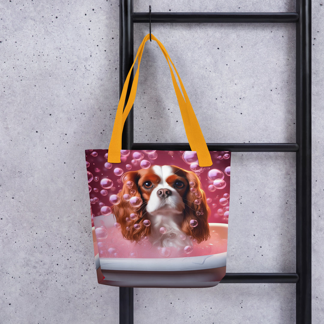 Tote bag-Cavalier King Charles Spaniel Romantic