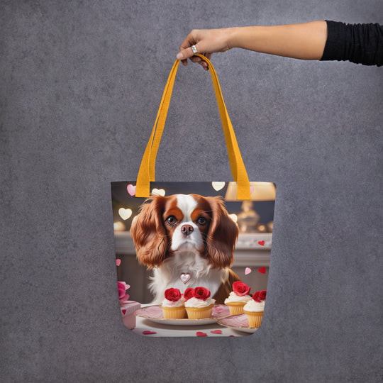 Tote bag-Cavalier King Charles Spaniel Romantic V2