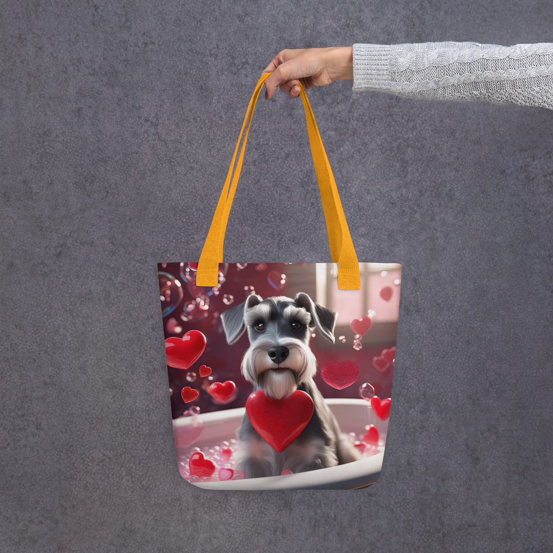 Tote bag-Miniature Schnauzer Romantic