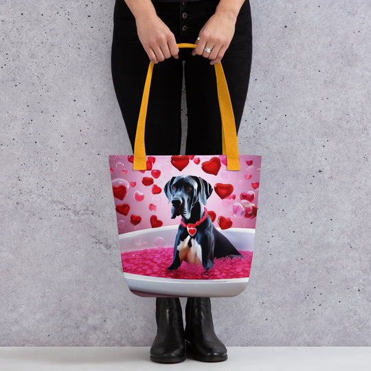 Tote bag-Great Dane Romantic