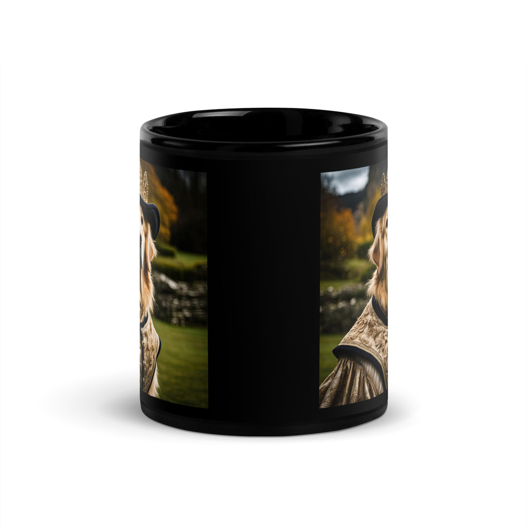 Golden Retriever- Black Glossy Mug