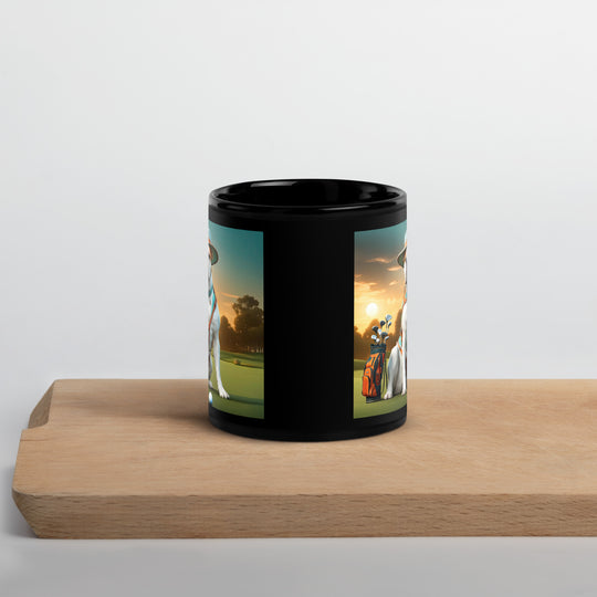 American Bulldog Golfer- Black Glossy Mug V2