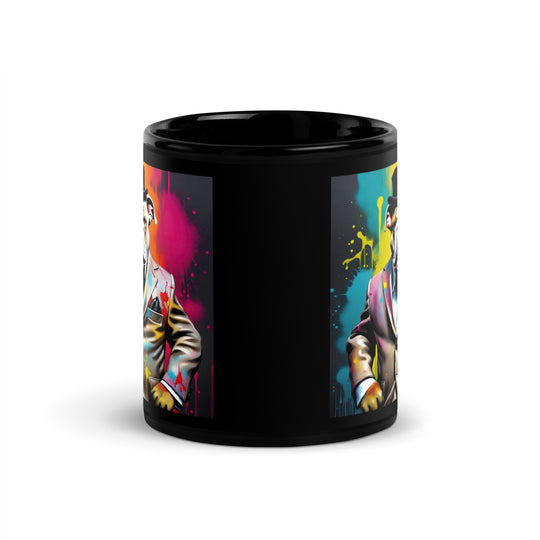 Bulldog- Black Glossy Mug v3