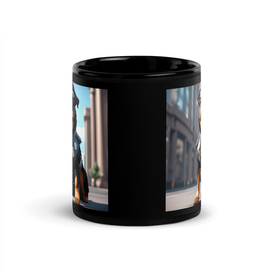 Rottweiler- Black Glossy Mug V3