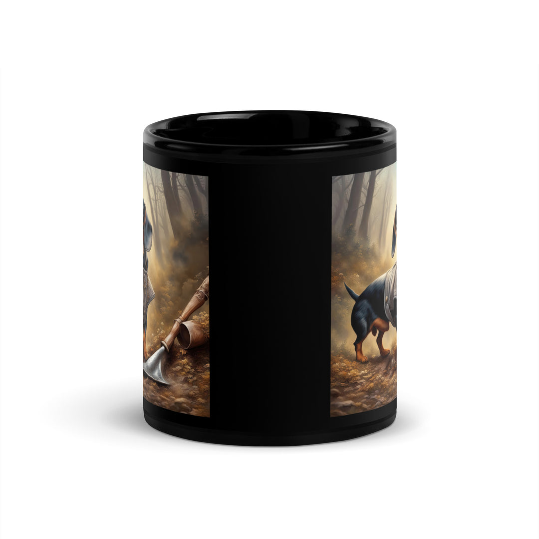 Dachshund- Black Glossy Mug v4