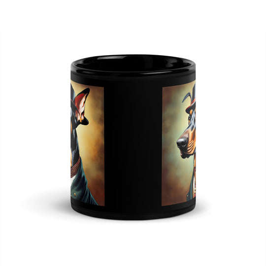 Doberman Pinscher- Black Glossy Mug v3