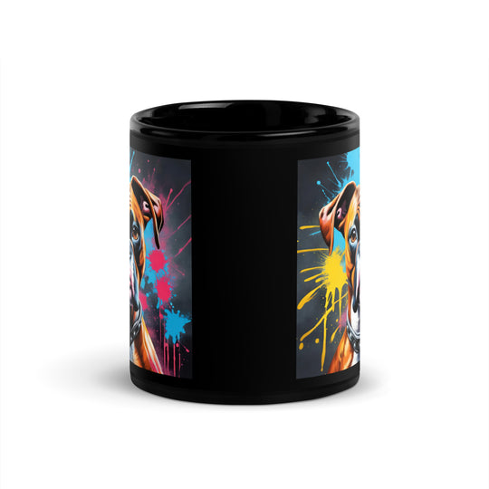 Boxer- Black Glossy Mug