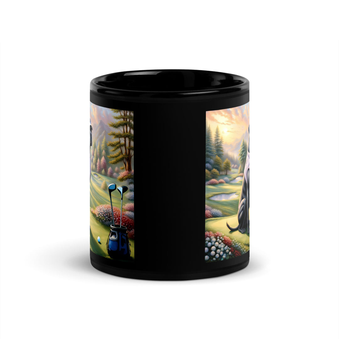 Cane Corso Golfer- Black Glossy Mug v2