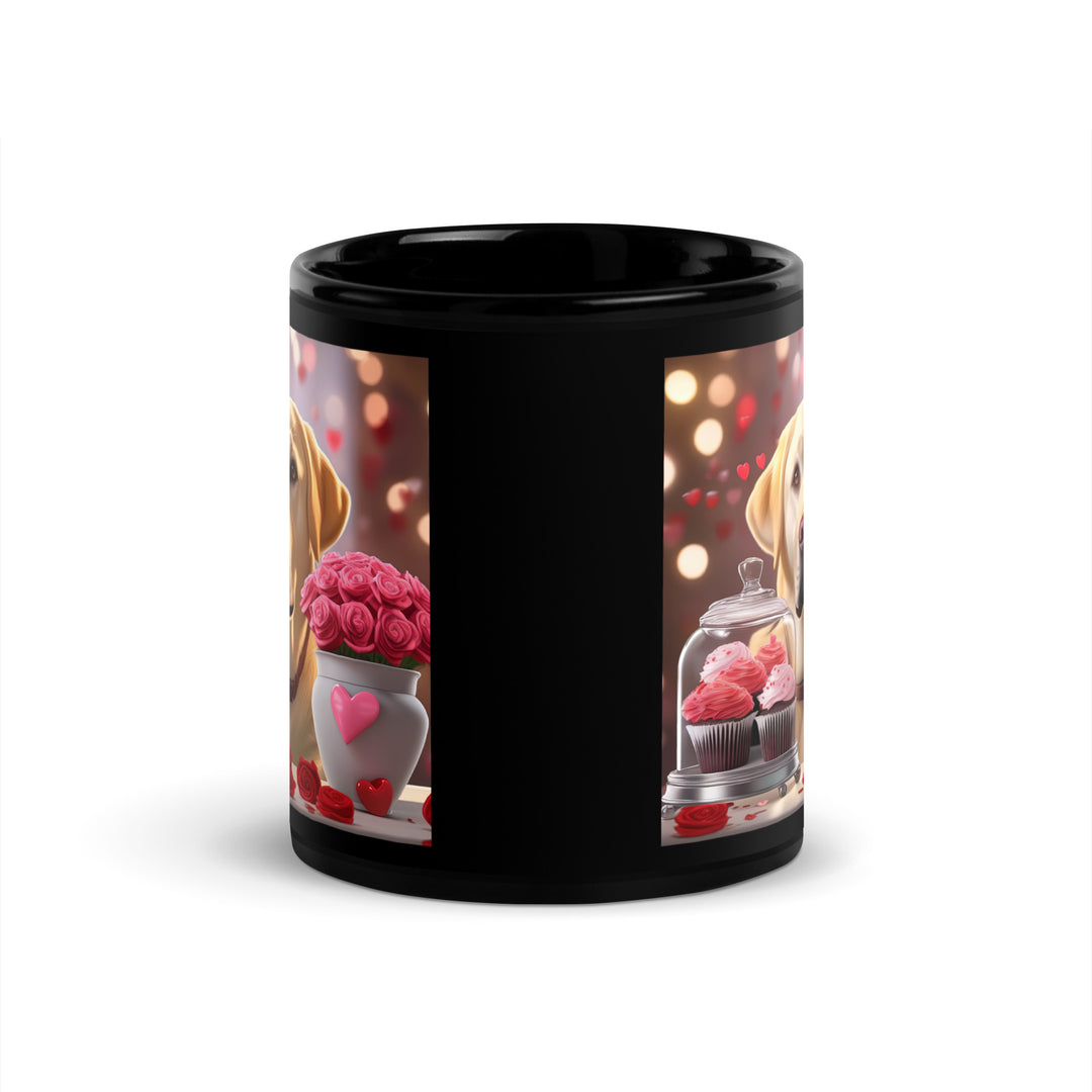 Labrador Retriever Romantic- Black Glossy Mug v2