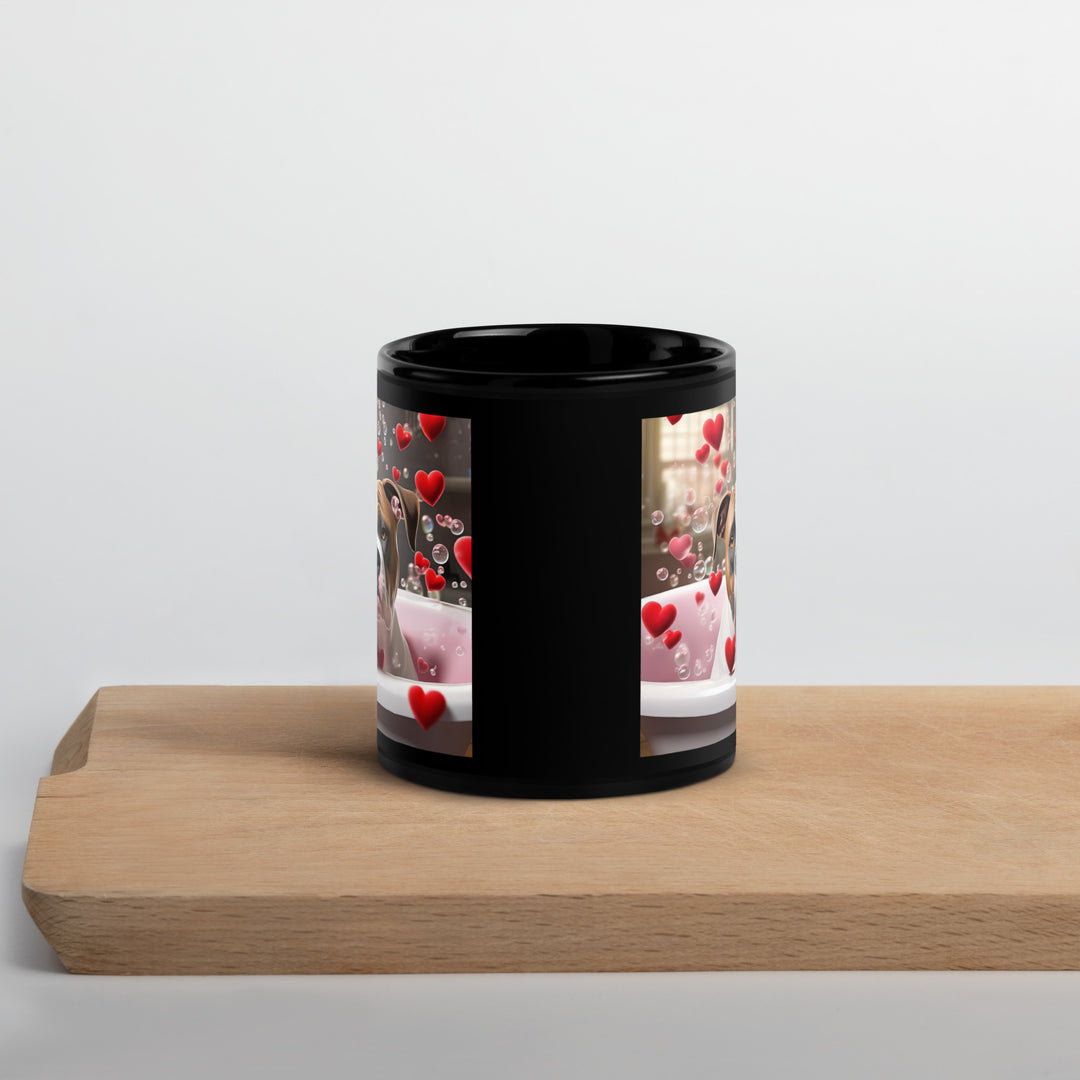 American Bulldog Romantic- Black Glossy Mug v3