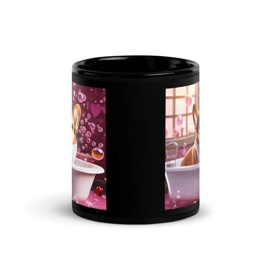 Pembroke Welsh Corgi Romantic- Black Glossy Mug