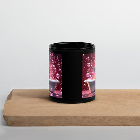 Boxer Romantic- Black Glossy Mug v3