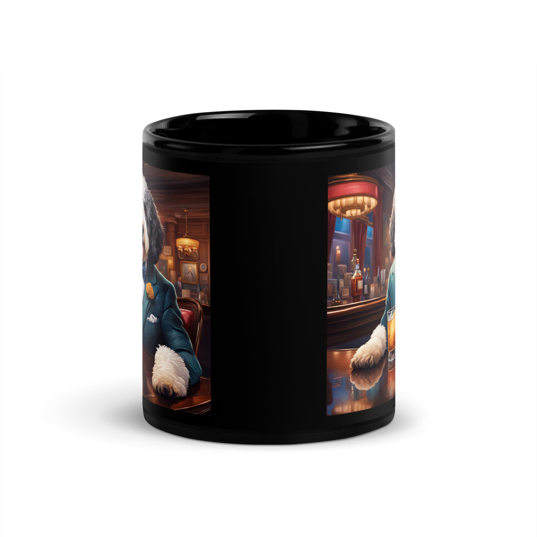 Bernedoodle General- Black Glossy Mug v9