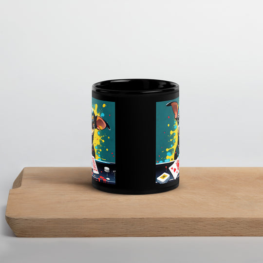 Chiweenie General- Black Glossy Mug v6