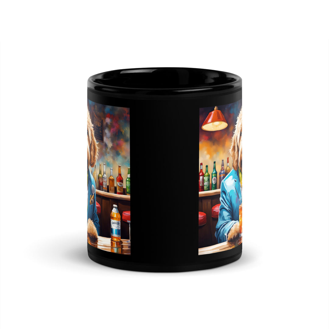 Goldendoodle- Black Glossy Mug v6
