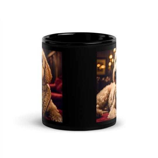 Goldendoodle- Black Glossy Mug v13